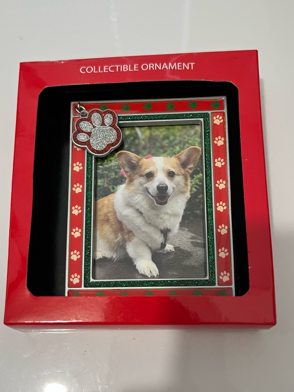 Ganz Dog Picture Frame Christmas Ornament- New